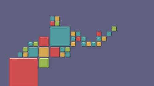 Minimalist Colorful Geometric Blocks Abstract 4K PC Wallpaper