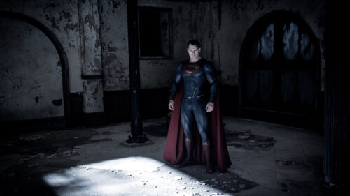 Henry Cavill as Superman in Dark Abandoned Room 4K PC Wallpaper