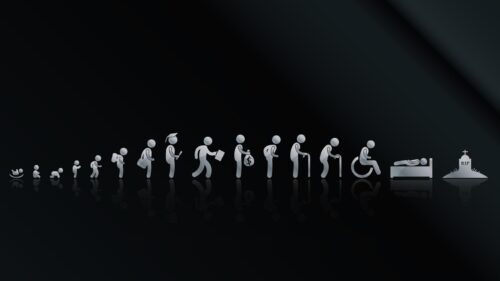 Stages of Human Life Minimalist Lifecycle Concept PC Wallpaper