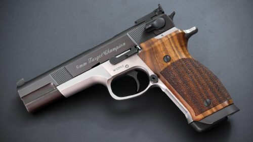 9mm Target Champion Pistol Elegant Studio Close Up PC Wallpaper