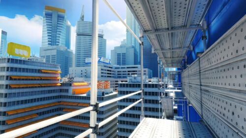 Modern City Construction Scaffolding View Skyscraper PC Wallpaper