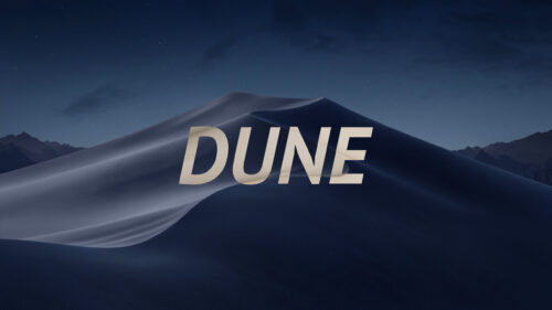 Minimalist Dune Movie Night Desert Landscape 4K Desktop Wallpaper