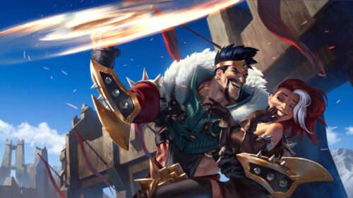 Draven and Katarina League of Legends Dynamic Action PC Wallpaper