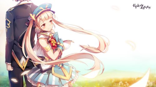 Epic Seven Anime Couple Holding Gift Desktop Wallpaper
