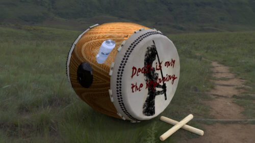Taiko Drum with Death Is Only The Beginning Art PC Wallpaper