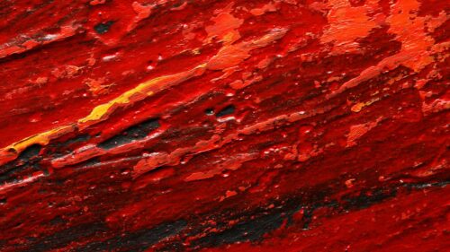 Vibrant Red Oil Paint Texture Abstract Art Desktop Wallpaper