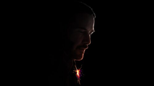 Keanu Reeves as John Wick Dark Silhouette 4K Desktop Wallpaper