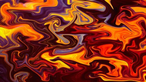 Fiery Liquid Marble Abstract Art 4K Desktop Wallpaper