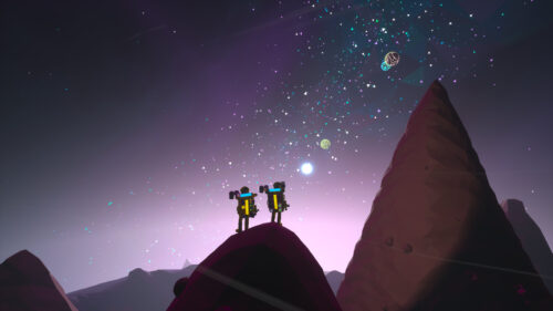 Astroneer Astronauts Exploring Alien Planet Landscape 4K PC Wallpaper