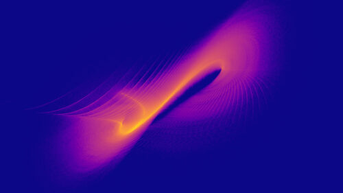 Abstract Neon Gradient Waves Digital Art Desktop Wallpaper