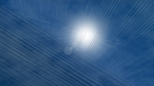 Abstract Digital Blue Light Rays and Lens Flare 4K Wallpaper