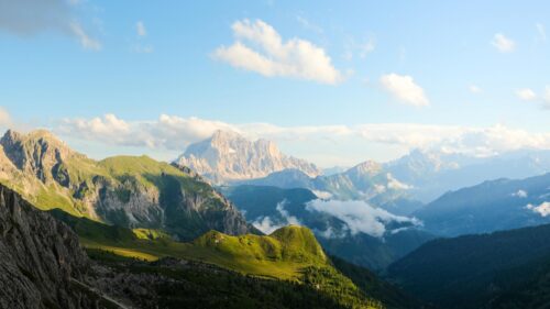 Breathtaking Italian Dolomites Mountain Range Landscape PC Wallpaper