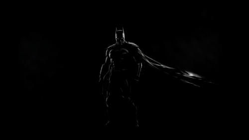 Minimalist Dark Batman Silhouette 4K Desktop Wallpaper