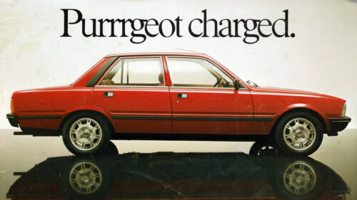 Vintage Red Peugeot Classic Car Retro Advertising Poster Desktop Wallpaper