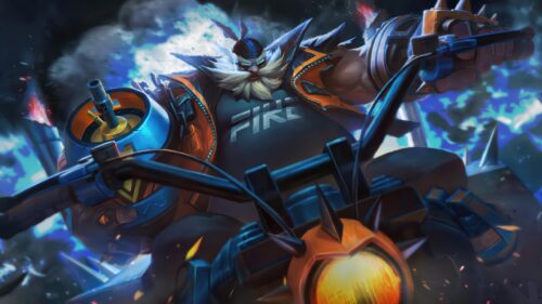 Gragas Biker League of Legends Champion Art 4K Desktop Wallpaper