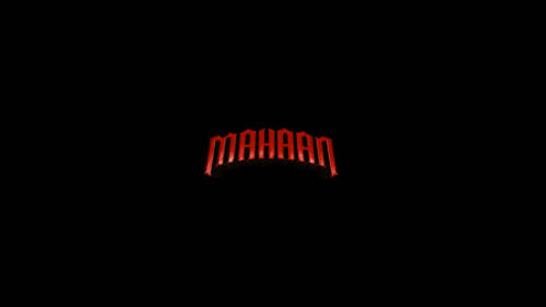 Minimalist Mahaan Logo Red Text on Black Background PC Wallpaper
