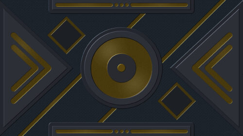 Elegant Abstract Dark Navy and Gold Geometric 4K Wallpaper