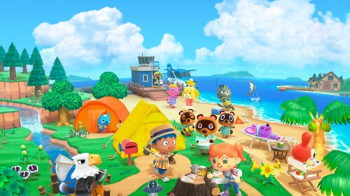 Animal Crossing New Horizons Vibrant Island Life 4K Desktop Wallpaper