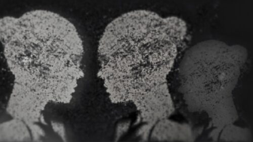 Abstract Artistic Silhouette Portraits Monochrome PC Wallpaper