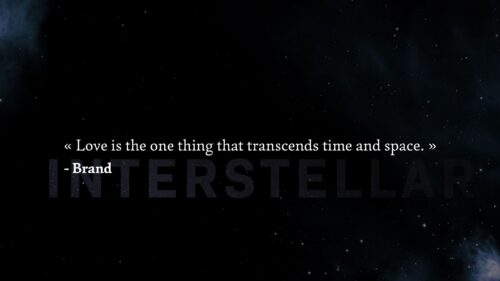 Interstellar Love Quote Minimalist Space 4K Wallpaper