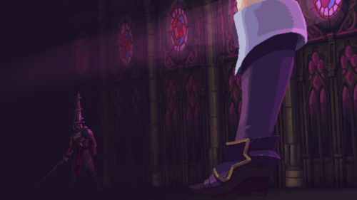 Blasphemous The Penitent One Pixel Art Gothic Cathedral PC Wallpaper