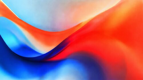 Abstract Fluid Gradient Waves Red and Blue 4K PC Wallpaper