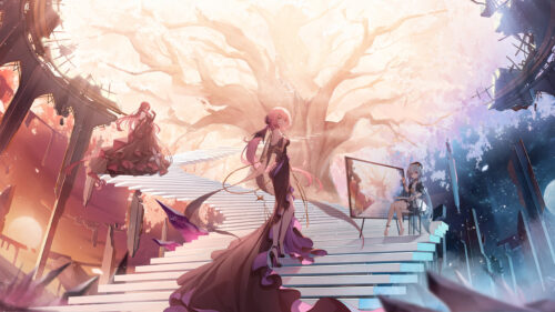 Elysia and Friends Honkai Impact 3rd Anime Art Desktop Wallpaper