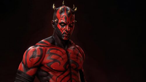 Darth Maul Sith Lord Portrait Cinematic 4K Wallpaper