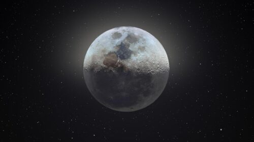 Stunning High Definition Moon Crater Detail in Outer Space PC Wallpaper