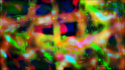 Vibrant Neon Abstract Glitch Digital Art Desktop Wallpaper