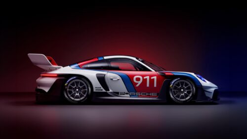 Stunning Porsche 911 GT3 R Rennsport Track Car Side Profile 4K Wallpaper