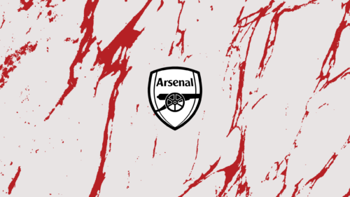 Arsenal FC Minimalist Red and White Marble Texture 4K PC Wallpaper