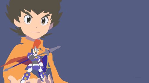 Minimalist Danball Senki Ban Yamano Character Desktop Wallpaper
