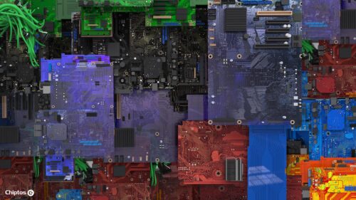 Abstract Colorful Motherboard Circuit Board Technology Desktop Wallpaper