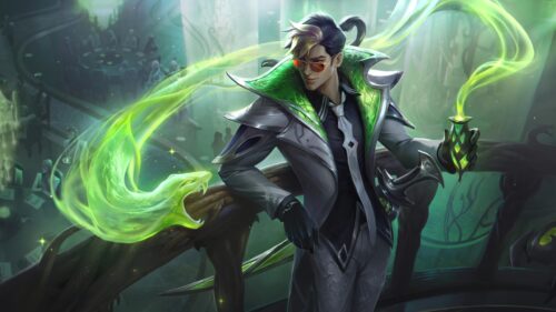 Debonair Brand League of Legends Green Serpent Elegant Male Character 4K Wallpaper