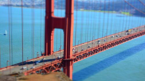Tilt Shift Golden Gate Bridge San Francisco Landscape 4K Wallpaper