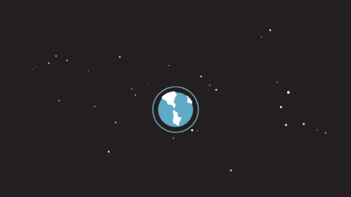 Minimalist Earth Icon in Deep Space Dark Background 4K Wallpaper