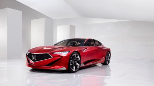 Stunning Red Acura Precision Concept Sports Car 4K Wallpaper
