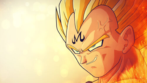 Majin Vegeta Fierce Super Saiyan 2 Anime Art 4K Desktop Wallpaper