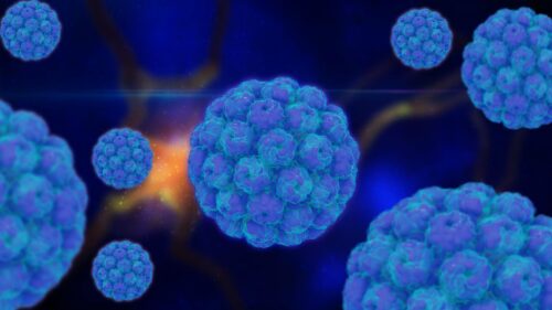 Abstract Scientific Microscopic Virus Cell 4K Wallpaper