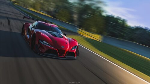 Stunning Toyota Supra GT Racing Car High Speed Motion PC Wallpaper