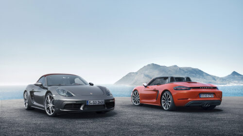 Stunning Grey and Orange Porsche 718 Boxster S Sports Cars 4K Wallpaper