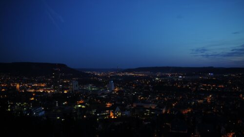 Breathtaking Jena City Skyline at Night Desktop Wallpaper