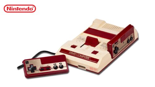 Classic Nintendo Famicom Console Retro Gaming 4K Wallpaper