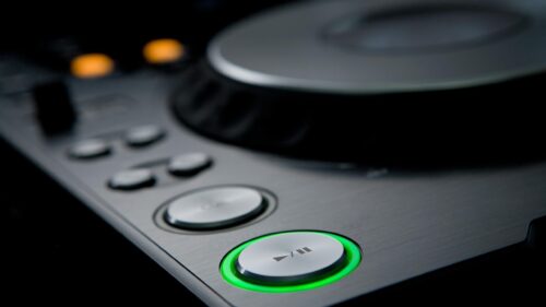 Professional DJ Mixer Controller Close Up High Resolution PC Wallpaper