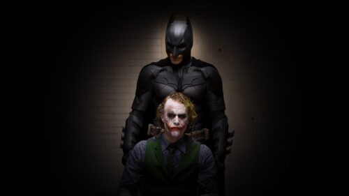 The Dark Knight vs The Joker Intense Cinematic Portrait PC Wallpaper