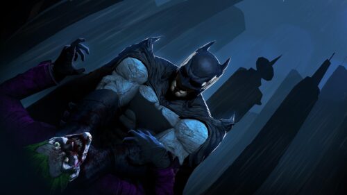 Batman Fighting The Joker Cinematic Action PC Wallpaper