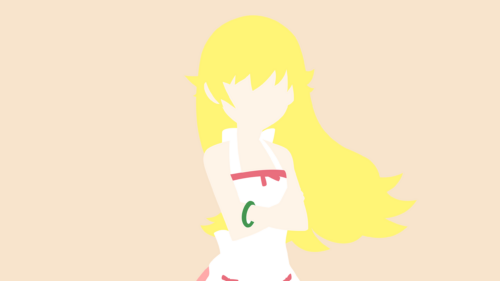 Minimalist Blonde Anime Girl Silhouette Aesthetic PC Wallpaper