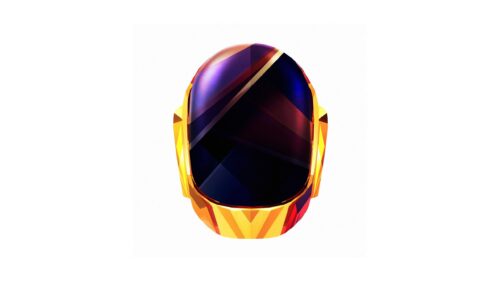 Iconic Daft Punk Gold Helmet Abstract Minimalist 4K PC Wallpaper