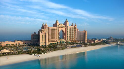 Atlantis The Palm Dubai Luxury Resort Aerial View 4K Wallpaper